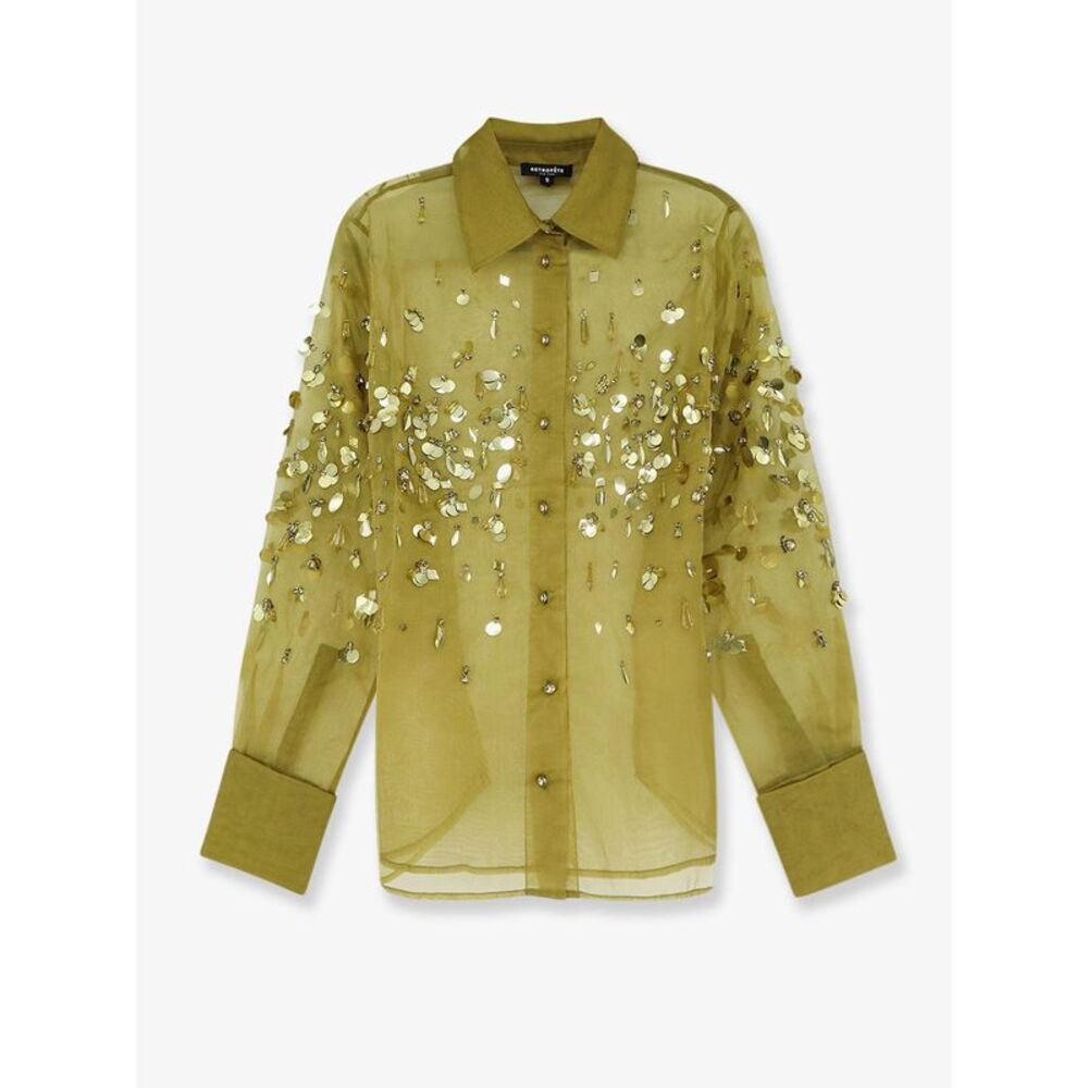 Retrofete Women Voile Shirt With Sequins And Rhinestones